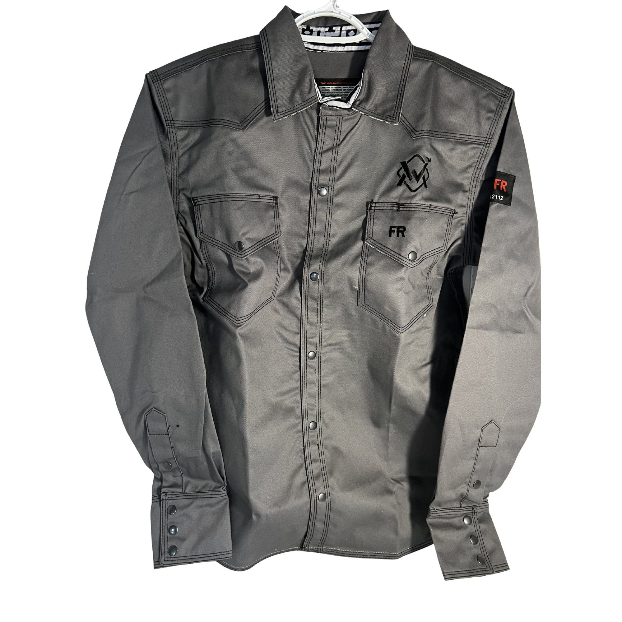 Grey Aztec Button Up Welding Shirt